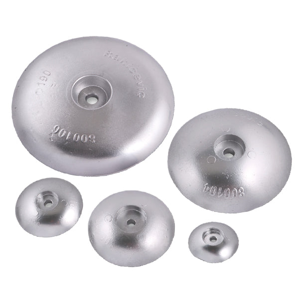 Zink rundanode fra 1852 set forfra med tydelig diameter på 90 mm