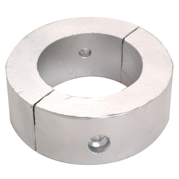 Zink Gori ringanode med tre blade til båd, set fra siden.