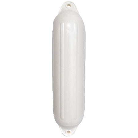 Fender fra 1852 i hvid, Ø215xL700, monteret på båd