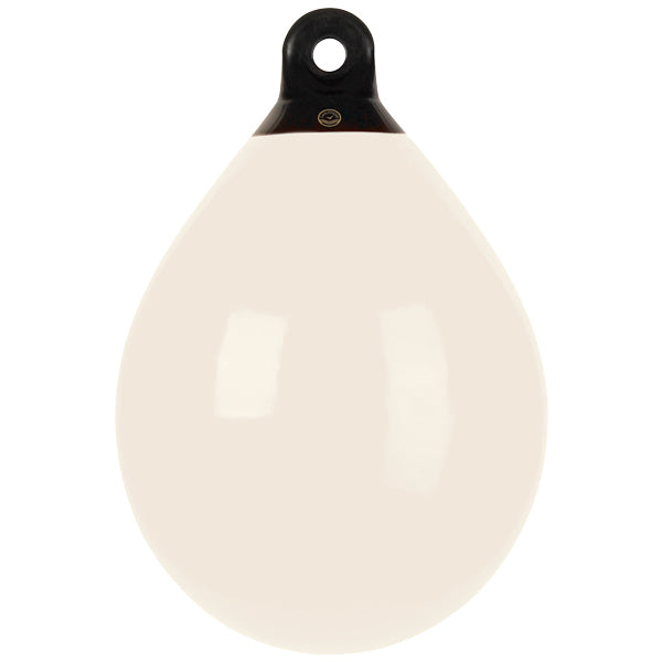 Dan-Fender Jordbær B60 fender i hvid farve, Ø480mm, set fra siden.