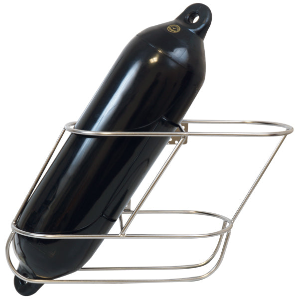 1852 fenderholder vinklet højre til 2 fender, vist i brug på båd