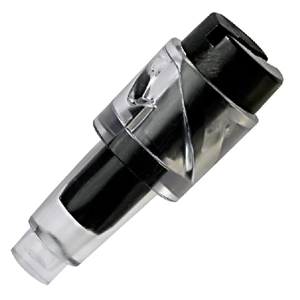 Polyform V10 ventil med muffe til fender, set fra siden