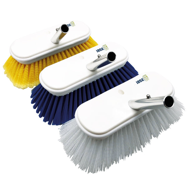 Blå 1852 bådbørste på 20 cm til bådpleje, set forfra