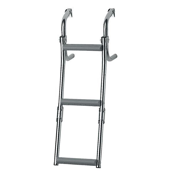 Nuova Rade badestige i AISI 316 rustfrit stål, set forfra.