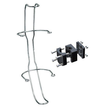 Baltic RF holder til redningskrans, set forfra med rustfrit stål finish.