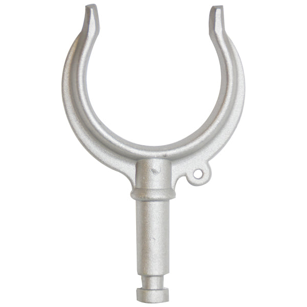 SeaTec åregaffel i aluminium set fra siden, med pin til 17,17mm bolt