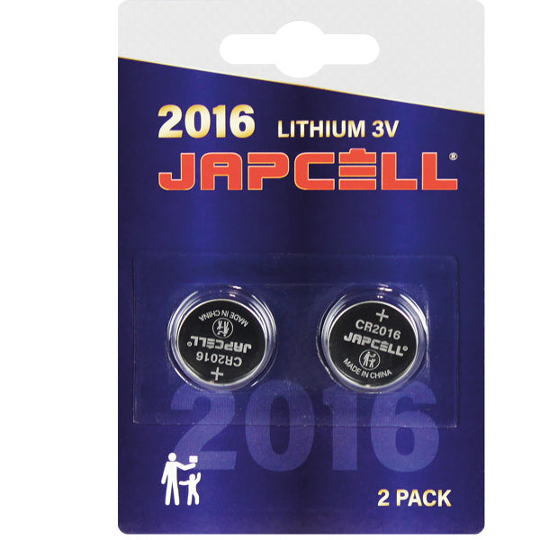 SeaTec, Japcell CR2016 lithium batteri pakke med 2 stk.