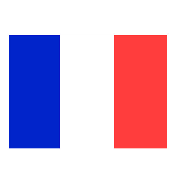 Gæsteflag fra 1852 med Frankrigs flag, monteret på båd