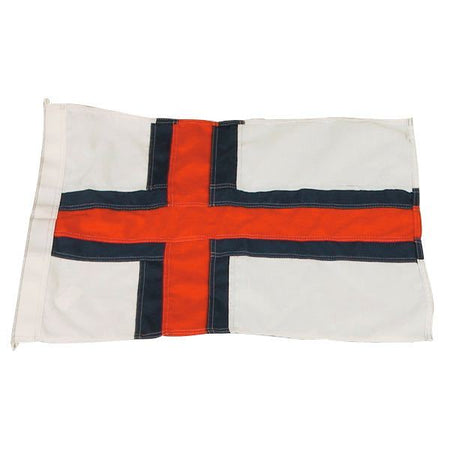 Syet 1852 flag med færøernes design, velegnet som gæste- eller signalflag.