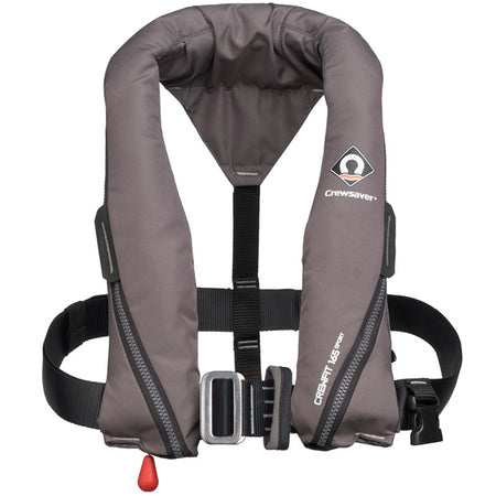 Crewsaver Crewfit 165N Sport Harness i grå set forfra med justeringsmuligheder