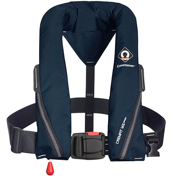 Crewsaver Crewfit 165N Sport Navy, set forfra med marineblå farve