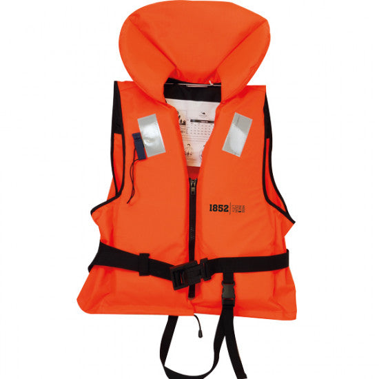 1852 redningsvest 100N i orange farve, designet til brugere over 90 kg
