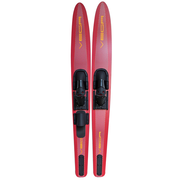 Vandski i røde og orange farver fra SeaTec, set fra siden.