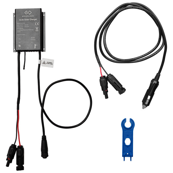 Epropulsion eLite solpanel lader monteret på en båd til opladning af el-motor.
