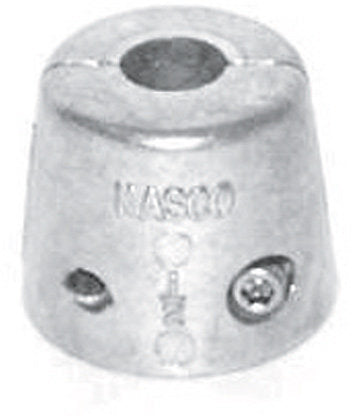 Kasco zinkanode 1hk Zink set fra siden, klar til installation på båd.