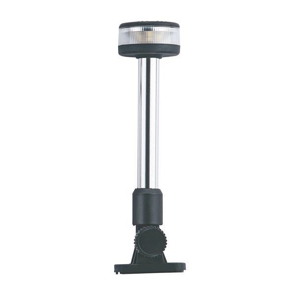 SeaTec lanternemast i AISI 304 RF stål med LED, set fra siden