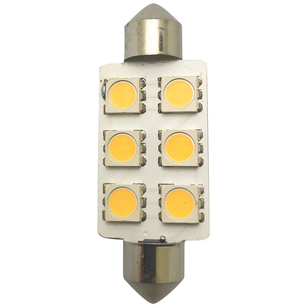 1852 LED pinolpære i 42 mm, pakket i en 2-pak, velegnet til bådlys.