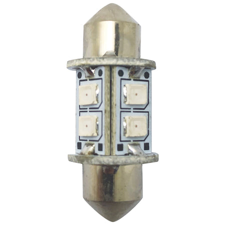 LED pinolpære fra 1852 i rød farve, 31mm, pakket i 2 stk