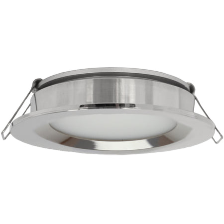 Casolux Maria lille RF stål lampe set forfra med varm lysfarve