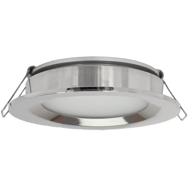 Casolux Maria lille RF stål lampe set forfra med varm lysfarve
