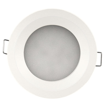 Casolux lampe i hvid aluminium, set forfra