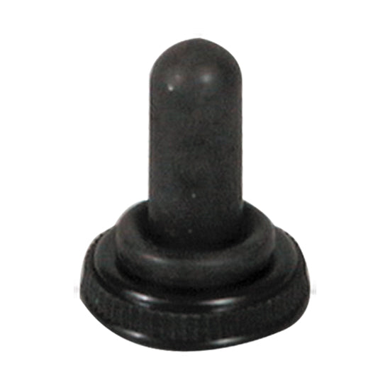 SeaTec gummihætte i sort epdm, set fra siden med glat overflade.