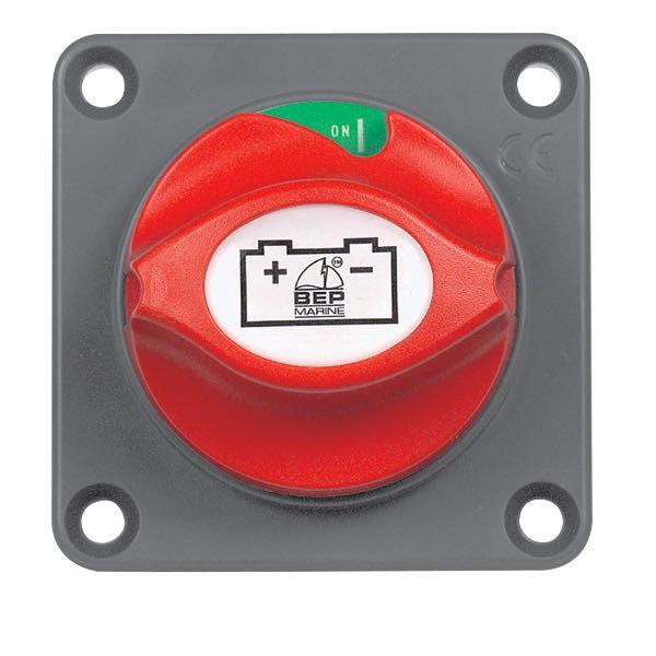 BEP hovedafbryder 275Amp til indbygning set forfra, klar til installation.