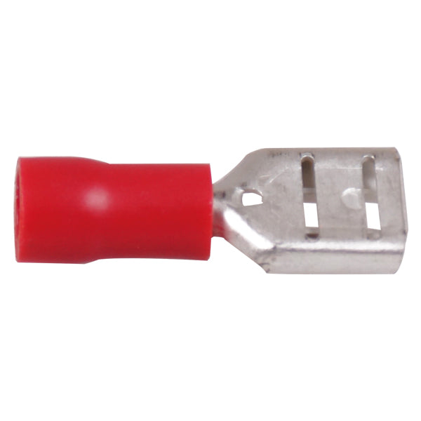 SeaTec fladstik hun i rød farve, størrelse 6.4x0.8 mm, pakket i 10 stk.