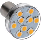 Nautecled LED pære med hvid/rød lys, set fra siden