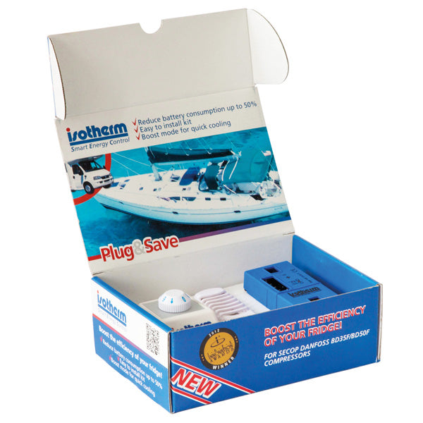 Isotherm Smart Energy control kit set forfra, med betjeningspanel og tilslutninger
