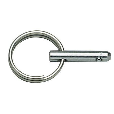 Ronstan fast pin 4,8 x 12,5mm vises fra siden med klar fokus på specifikationerne