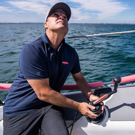 Ronstan spil 30 QT Orbit quicktrim i tæt opstilling med tilbehør
