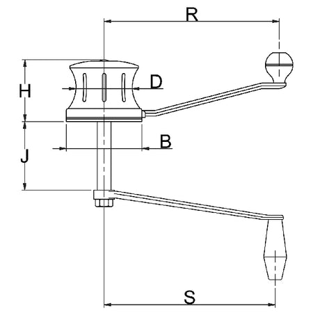 Andersen spil 102 monteret på en båd, klar til brug i sejlads.