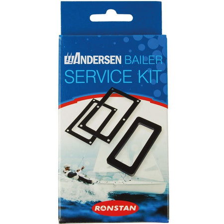 Andersen Mini bailer service kit præsenteret på en hvid baggrund.