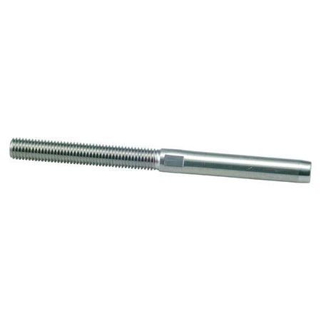 Blue Wave gevindterminal 7/16" til wire 6mm i rustfrit stål set forfra