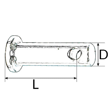 SeaTec splitbolt monteret på båd, viser solid konstruktion i rustfrit stål.