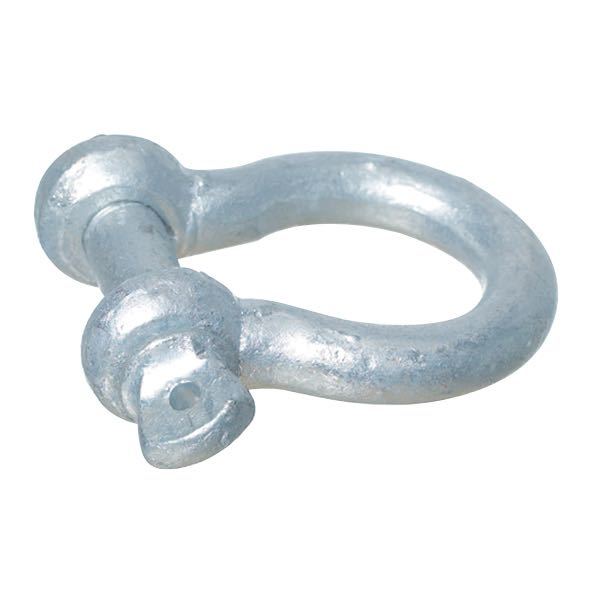 1852 lyresjækel galvaniseret vist fra siden, detalje af 22 mm åbning