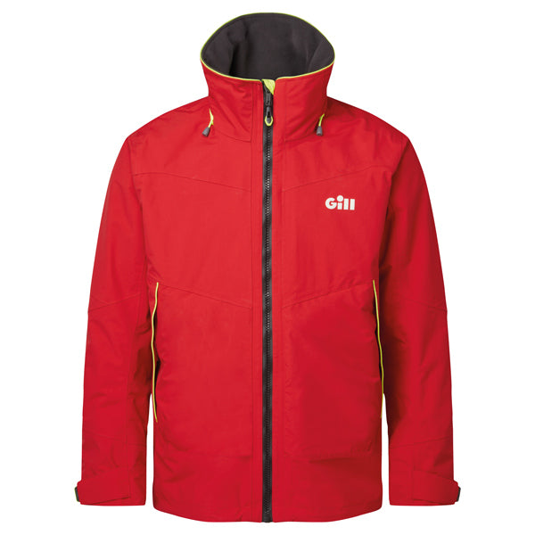 Gill OS32J Coastal jakke i rød farve set forfra