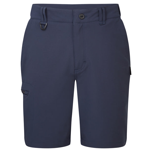 Gill UV024 UV Pro stretch shorts i navy, set forfra på hvid baggrund