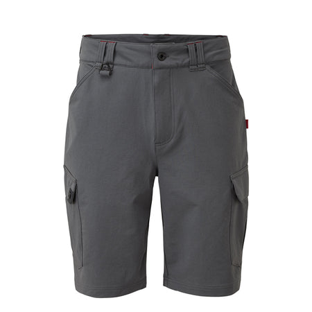 Gill UV Tec Pro shorts i grå til herrer, set fra fronten i et udendørs miljø.