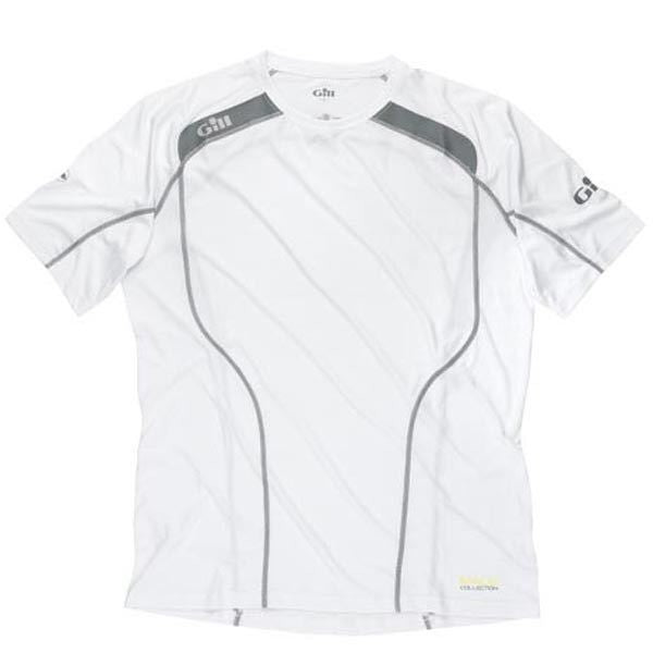 Gill Rc020 race t-shirt i hvid farve, set forfra med søger og stilfuld design