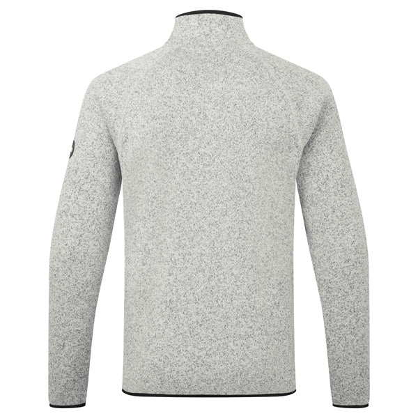 Gill fleece jakke i grå, detaljeret visning af kraven.