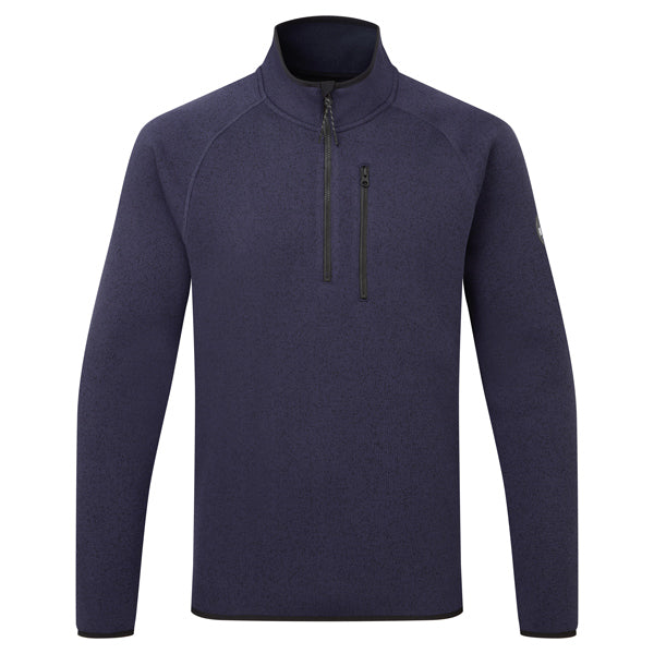 Gill fleece jakke i navy set fra siden