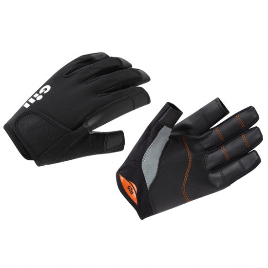 Gill, 7253 championship handsker i sort, set forfra på hvid baggrund.