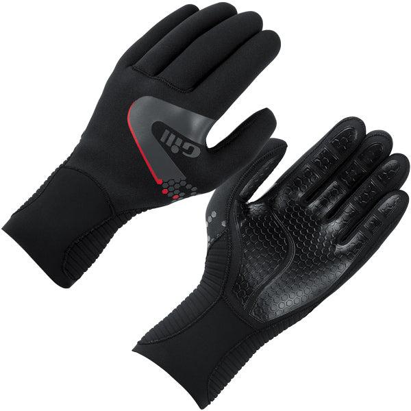 Gill neoprene vinterhandsker i størrelse XXS, vandafvisende design med sort farve.