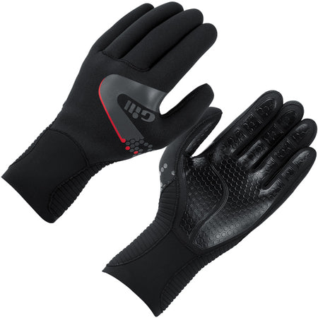 Gill neoprene vinterhandsker i størrelse XXS, vandafvisende design med sort farve.