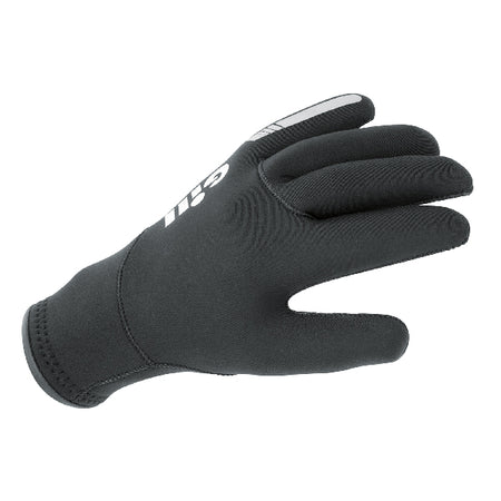 Gill 7673 neoprene vinterhandske i sort, set fra fronten med fleksible fingerspidser
