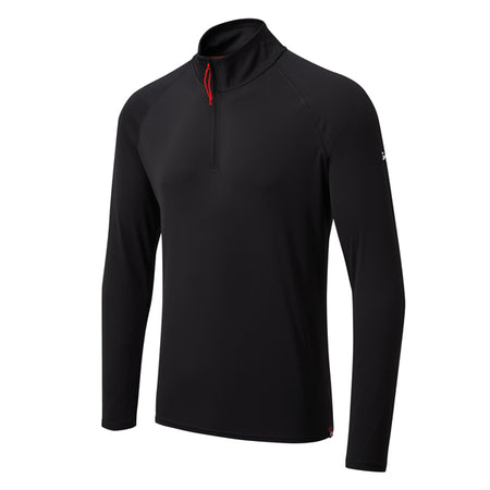 Gill UV009 langærmet t-shirt i sort, set forfra