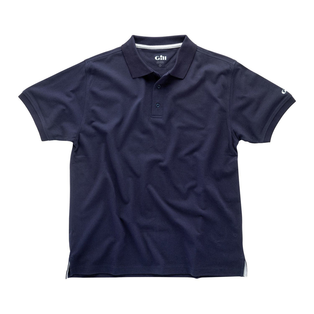 Gill polo shirt i navy, størrelse S, set foran på hvid baggrund.
