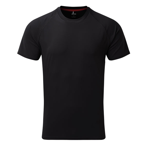 Gill UV010 men's UV Tec T-shirt i sort, set forfra, størrelse L